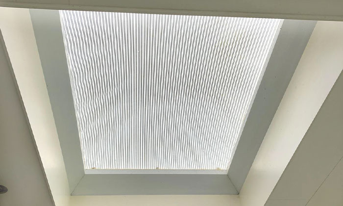Innenansicht von Aluminium Außensonnenschutz