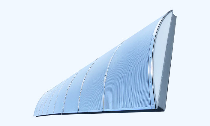 Außenansicht von Aluminium Außensonnenschutz